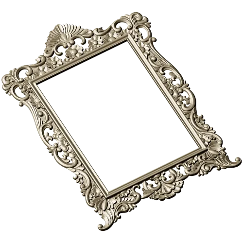 Rococo Ornamental Frame STL for CNC