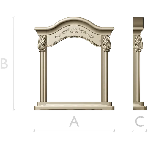 Baroque Arched Frame STL - 3D model for CNC router