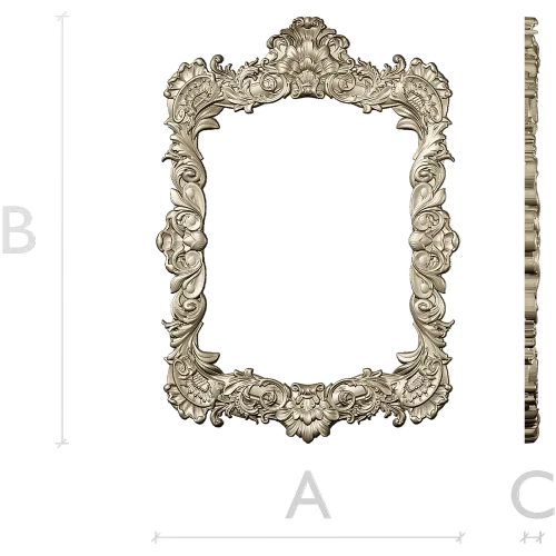 Baroque Rococo Frame STL for CNC Milling