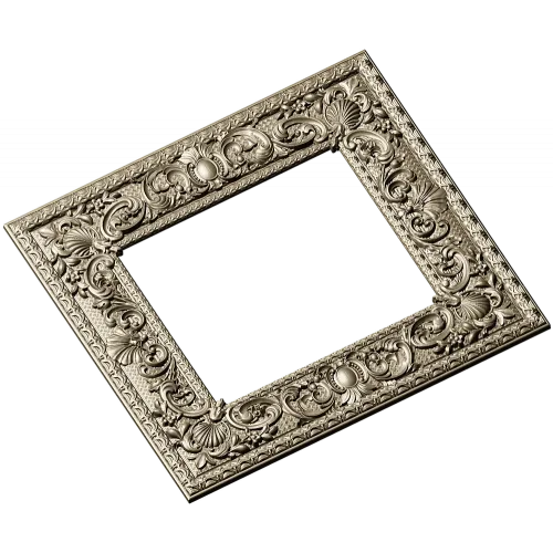 Baroque Ornate Square Frame - STL 3D model for CNC