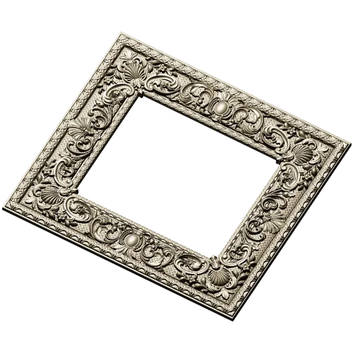 Baroque Ornate Square Frame - STL 3D model for CNC