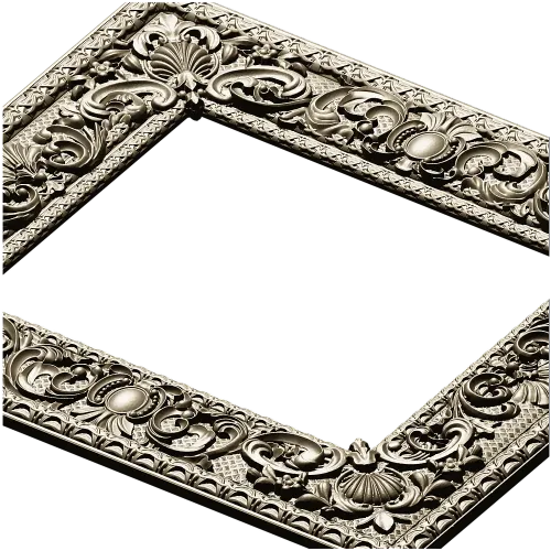 Baroque Ornate Square Frame - STL 3D model for CNC