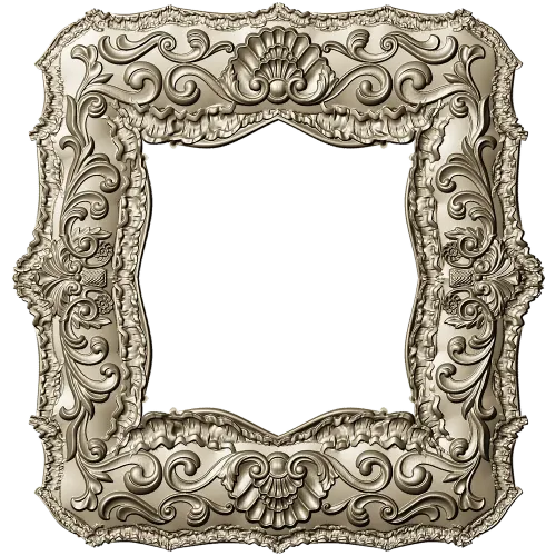 Baroque Shell Frame STL for CNC Carving
