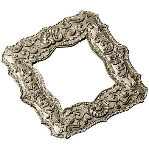 Baroque Shell Frame STL for CNC Carving