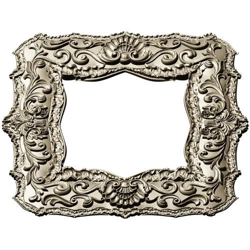 Baroque Shell Frame STL for CNC Carving