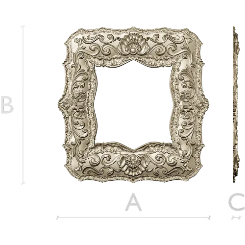 Baroque Shell Frame STL for CNC Carving