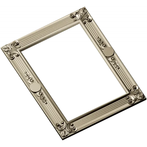 Baroque Corner Frame 3D model STL for CNC milling