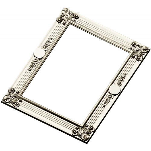 Baroque Corner Frame 3D model STL for CNC milling