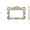 Baroque rectangular frame STL - ornate 3D model for CNC