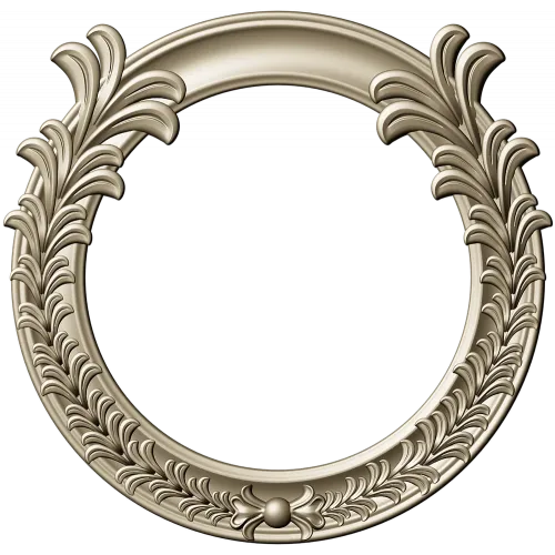 Ornate Acanthus Round Frame - 3D STL for CNC