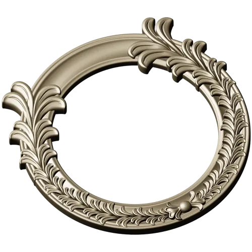 Ornate Acanthus Round Frame - 3D STL for CNC