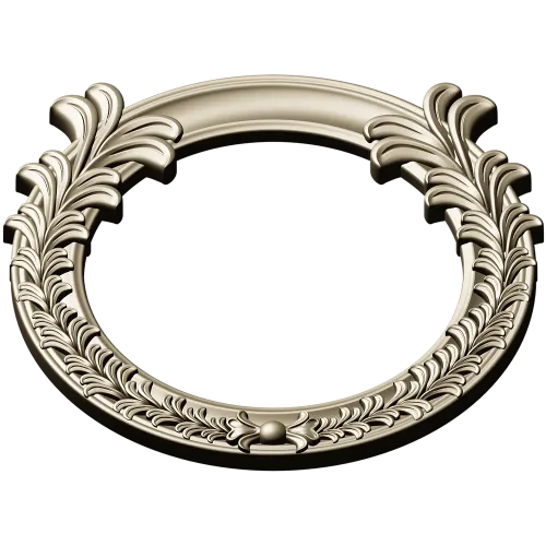 Ornate Acanthus Round Frame - 3D STL for CNC