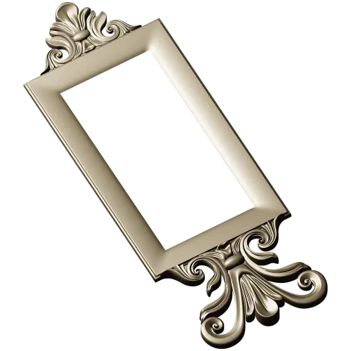 Baroque Rectangular Frame STL for CNC