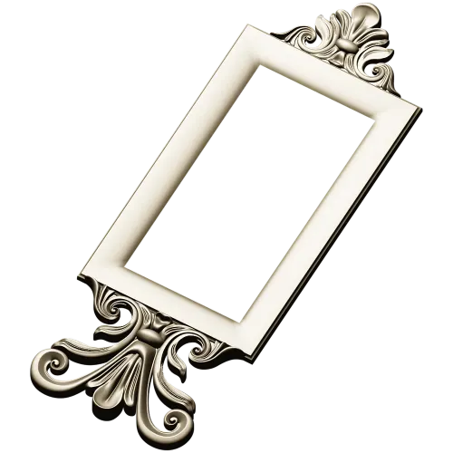 Baroque Rectangular Frame STL for CNC