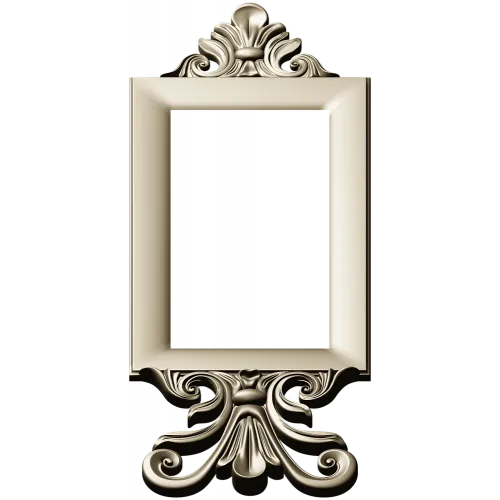Baroque Rectangular Frame STL for CNC