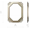 Октагональная резная рамка STL для ЧПУ - классический багет в 3D