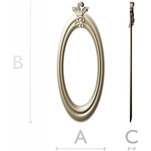 Baroque Oval Frame STL for CNC
