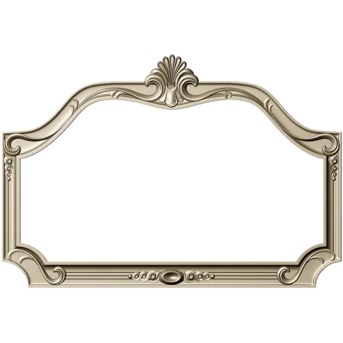 Ornate Rococo Shell Frame STL for CNC