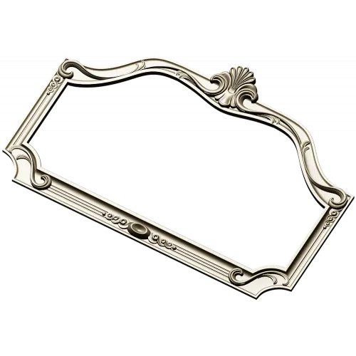 Ornate Rococo Shell Frame STL for CNC