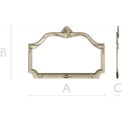 Ornate Rococo Shell Frame STL for CNC