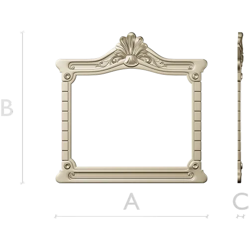 Regal Shell Ornate Frame - STL 3D model for CNC