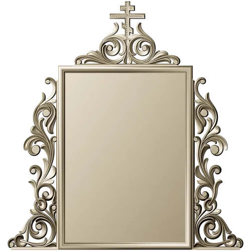 Ornate Orthodox Icon Frame STL for CNC milling