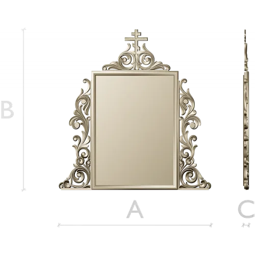 Ornate Orthodox Icon Frame STL for CNC milling