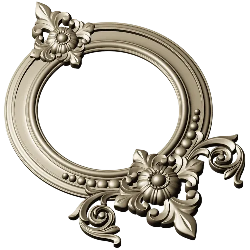 Ornate Round Frame STL for CNC
