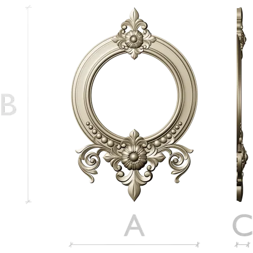 Ornate Round Frame STL for CNC