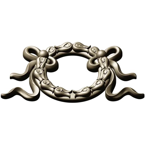 Ribbon Laurel Wreath STL for CNC