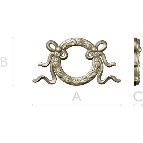 Ribbon Laurel Wreath STL for CNC