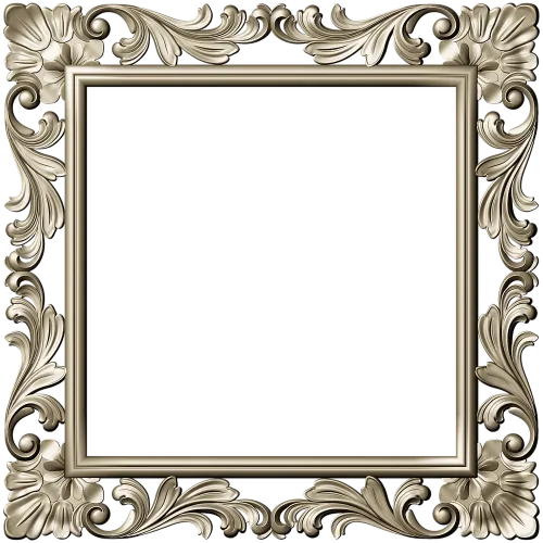 Ornate Acanthus Square Frame STL for CNC