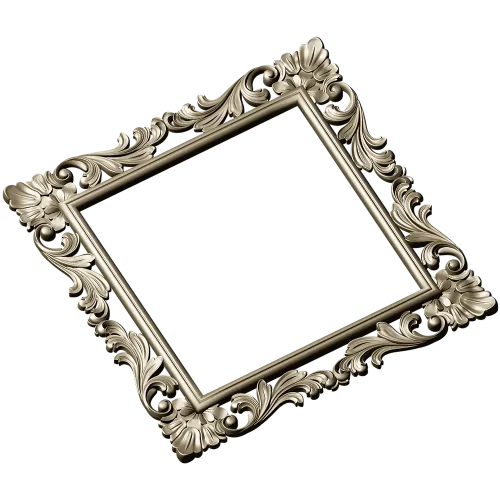 Ornate Acanthus Square Frame STL for CNC