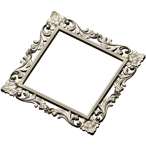 Ornate Acanthus Square Frame STL for CNC