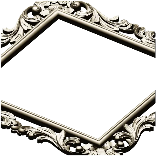 Ornate Acanthus Square Frame STL for CNC