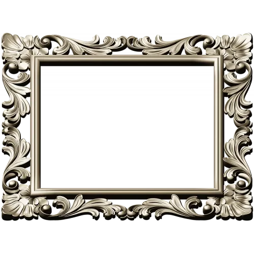 Ornate Acanthus Square Frame STL for CNC