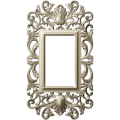 Ornate Rococo Acanthus Frame STL - 3D model for CNC