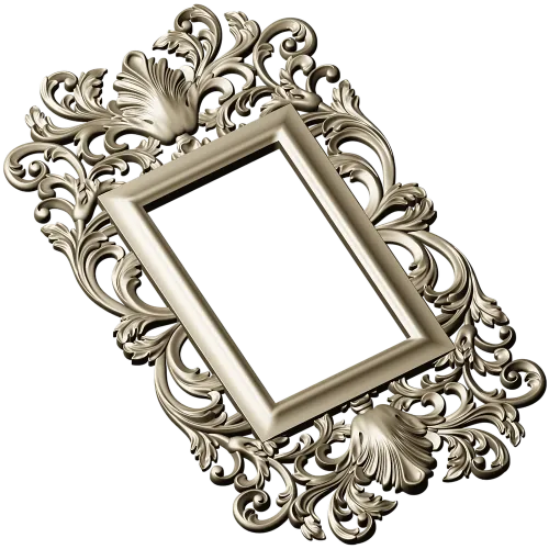 Ornate Rococo Acanthus Frame STL - 3D model for CNC