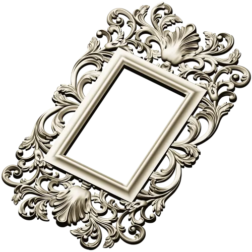 Ornate Rococo Acanthus Frame STL - 3D model for CNC