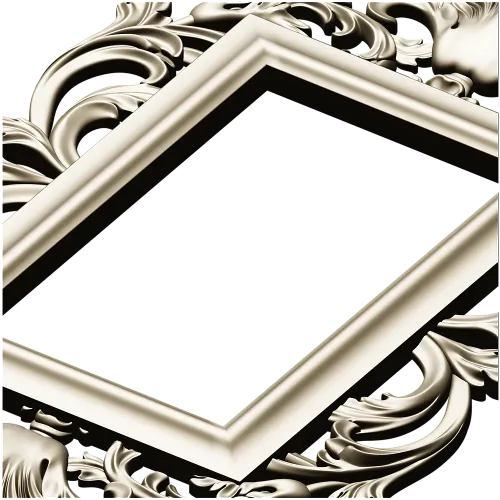 Ornate Rococo Acanthus Frame STL - 3D model for CNC