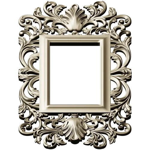 Ornate Rococo Acanthus Frame STL - 3D model for CNC