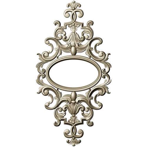 Baroque Oval Cartouche STL