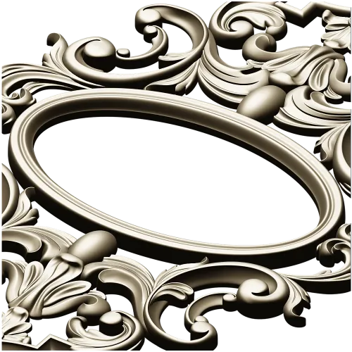 Baroque Oval Cartouche STL