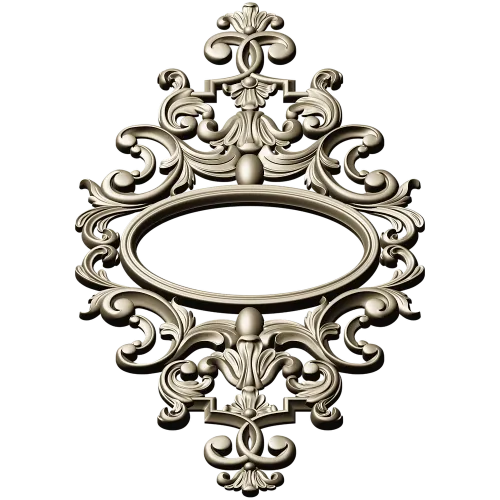 Baroque Oval Cartouche STL