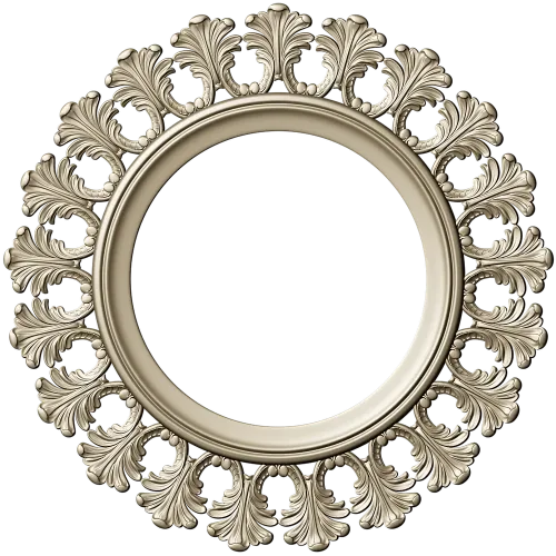 Acanthus Sunburst Round Frame STL 3D Model for CNC