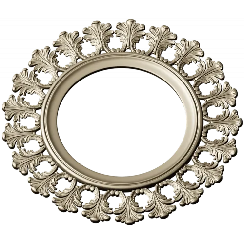 Acanthus Sunburst Round Frame STL 3D Model for CNC