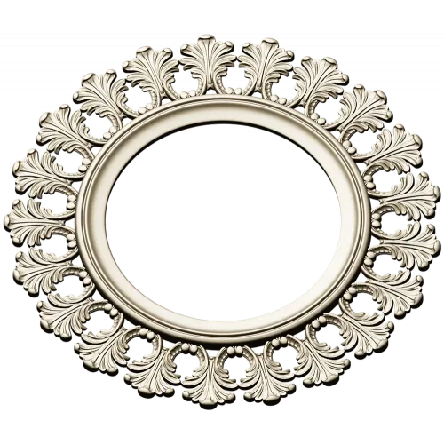 Acanthus Sunburst Round Frame STL 3D Model for CNC