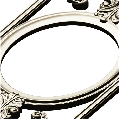 Rococo Oval Decorative Frame STL for CNC