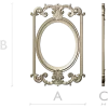 Rococo Oval Decorative Frame STL for CNC