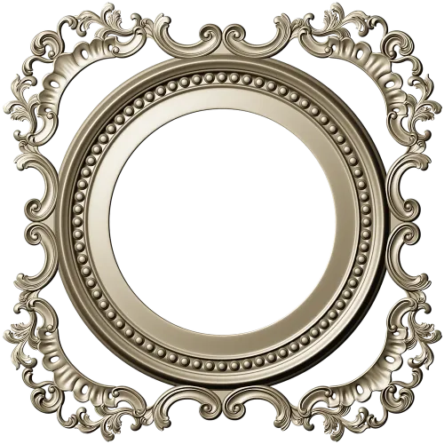 Baroque Round-in-Square Frame STL for CNC